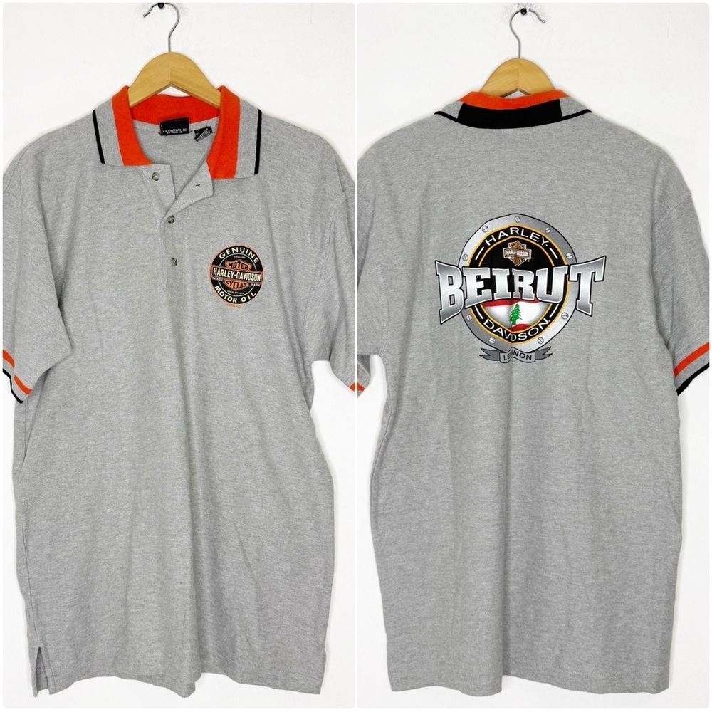 Harley-Davidson Beirut Lebanon Graphic Polo Shirt Men’s Medium